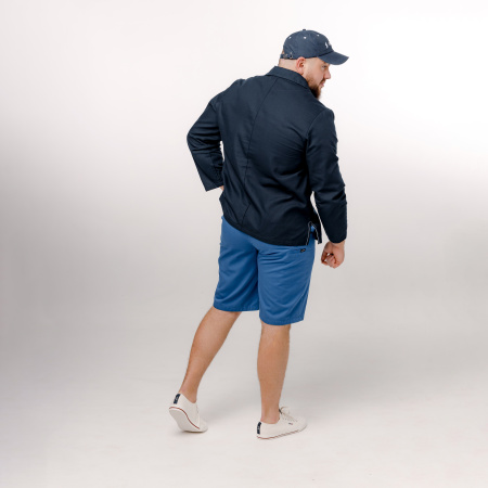 Рубаха моряка (M-L, Синий, С рисунком)