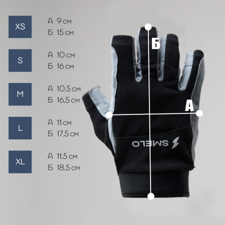 ПЕРЧАТКИ SMELO С КОРОТКИМ ПАЛЬЦЕМ