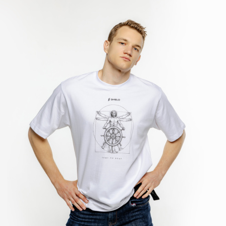 Футболка с принтом  (S, Хожу по воде)